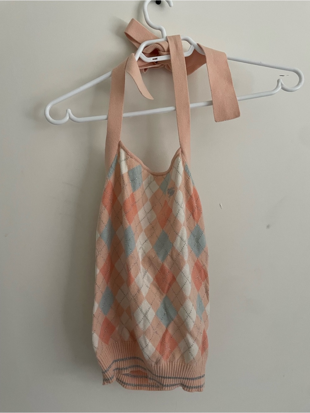 Burberry Peach Knit Halter Top
